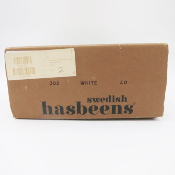 RARE Swedish Hasbeens Mimmi Heeled Slingback Sandal White EU 40/9 M - Picture 15 of 16